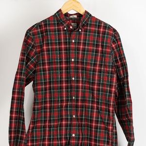 J. Crew Red Plaid Button Down Shirt (Medium)